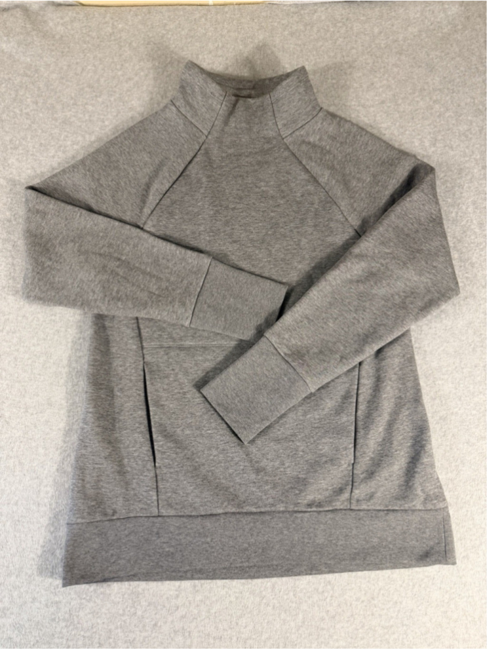 Fabletics Pullover Sweatshirt Mens Medium Gray‎ Mock Neck Athleisure